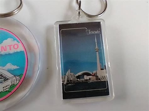 Vintage Keychains Souvenir Canada Novelty Lucite Metal Toronto - Etsy