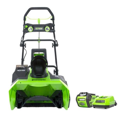 Greenworks 40-Volt 20-in Single-Stage with Auger Assistance Cordless ...