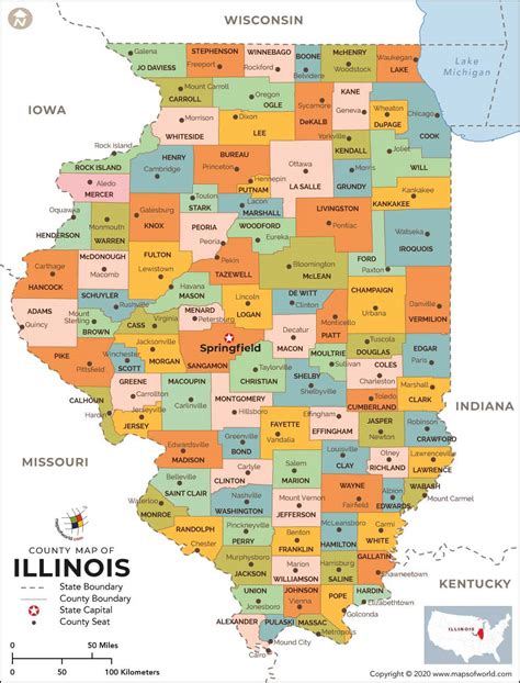 Map Of Counties In Illinois With Cities - Nat Laurie