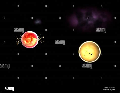 Far-out planets in a space Stock Photo - Alamy