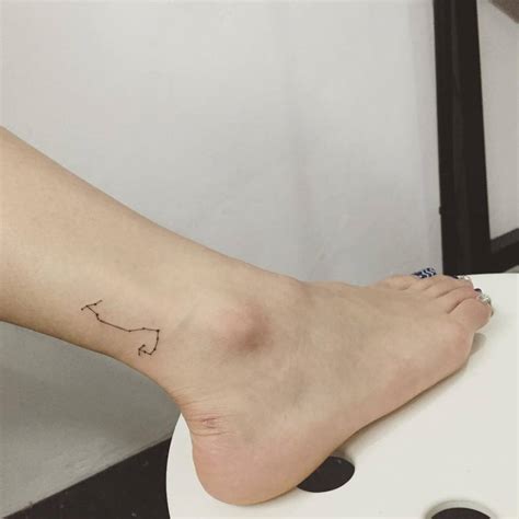 Scorpio constellation tattoo on the ankle - Tattoogrid.net