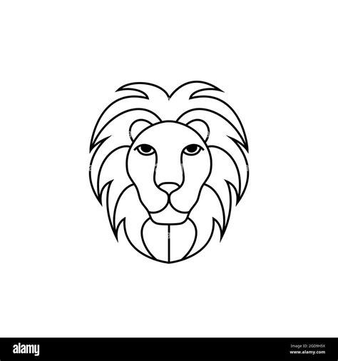 Lion line drawing hi-res stock photography and images - Alamy