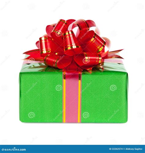 Gift in Colorful Package with Bows Stock Photo - Image of package ...