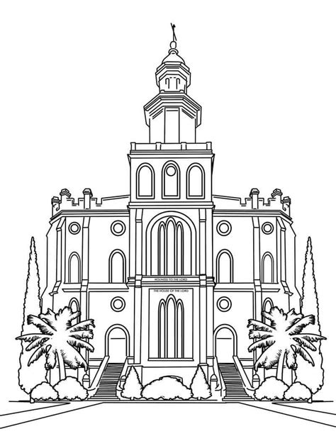 Printable Lds Primary Coloring Pages Lds Temple Drawing At Images And ...