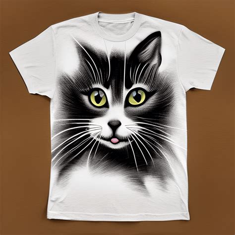 Charming Cat Graphic Tee · Creative Fabrica