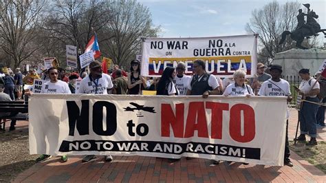 Hundreds march in Washington, DC to protest against NATO, US ...