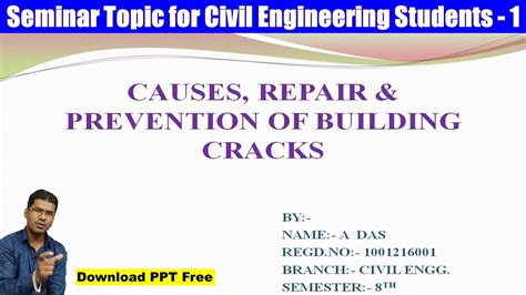 Seminar topic- Causes, Repair & Prevention of Building Cracks | (for ...