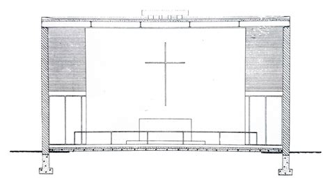 RF Memorial Chapel sec - WikiArquitectura