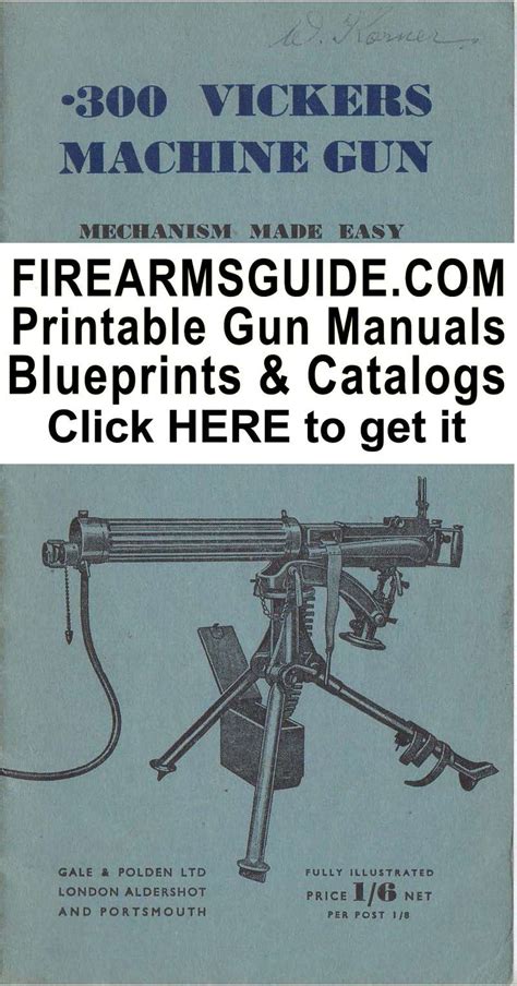 Printable Gun Manuals, Blueprints, Schematics and Catalogs