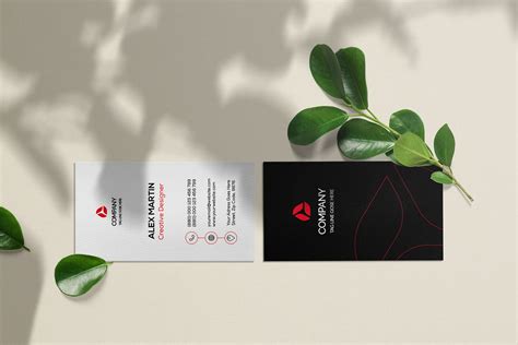 Creative Vertical Premium Minimal Business Card on Behance