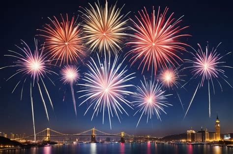 Premium AI Image | Beautiful new year fireworks