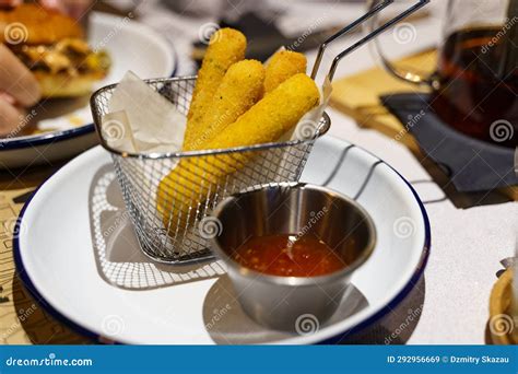 Crispy Cheese Sticks with Dipping Sauce. Stock Image - Image of dinner, lunch: 292956669