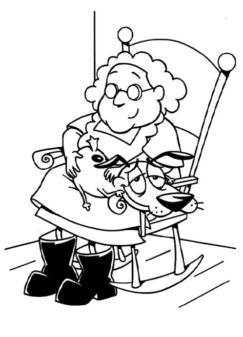 Courage The Cowardly Dog Coloring Pages - All About Cow Photos