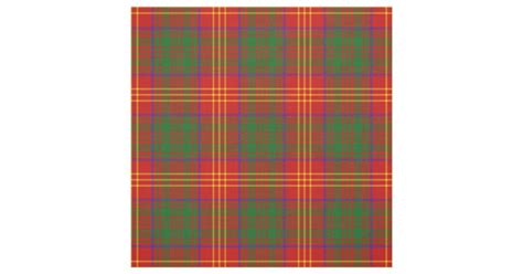 Burns Tartan Print Fabric | Zazzle