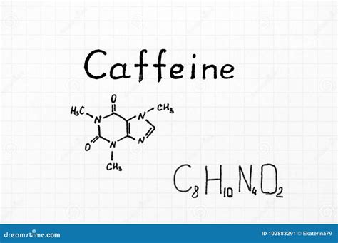 Chemical Formula of Caffeine. Stock Image - Image of molecular, text ...