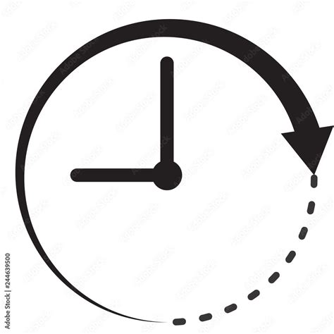 time icon on white background. flat style. clock icon for your web site ...