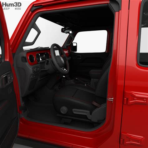 Jeep Gladiator Rubicon with HQ interior 2020 3D model - Vehicles on Hum3D