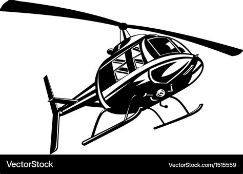 Helicopter chopper retro Royalty Free Vector Image