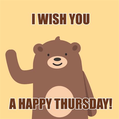 Happy Thursday Wish Bear GIF - UINona GIFs