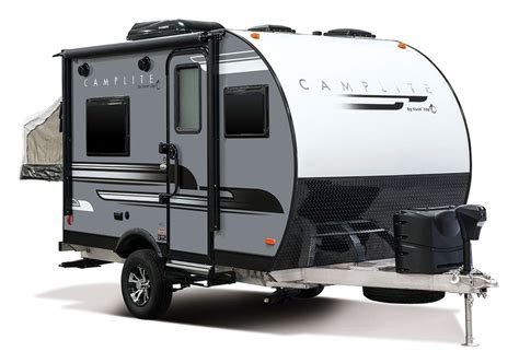 2018 Livin’ Lite CampLite CL11FK Travel Trailer Exterior Front 3-4 Door Side | Lightweight ...