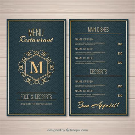 Elegant Restaurant Menu Design Images - Free Download on Freepik