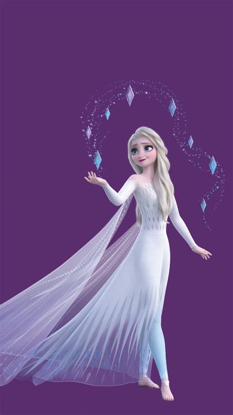 Frozen 2 hd wallpaper Elsa white dress hair down mobile | Wallpaper iphone disney princess ...