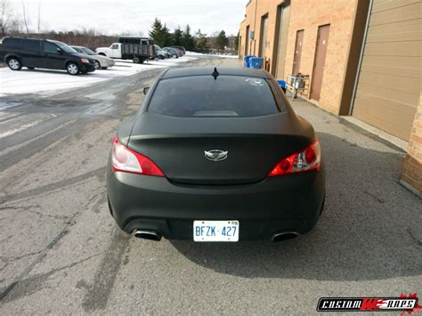 Genesis Coupe Matte Black - CUSTOMWRAPS.CA