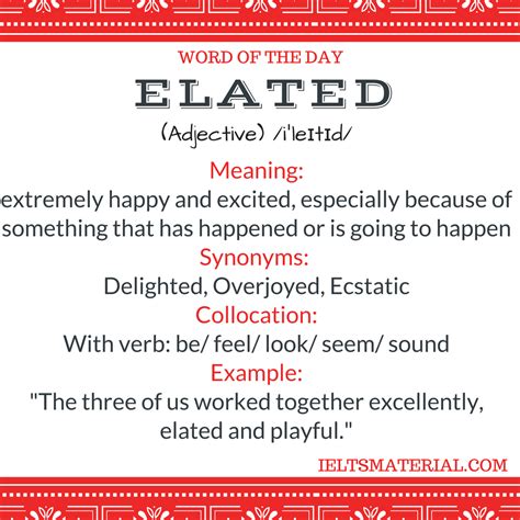 Elated - Word Of The Day For IELTS Speaking And Writing