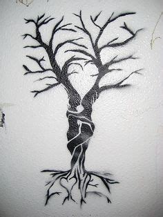 Large Tree of Life Stencil | Twisted Tree With Roots Gothic Stencil ...