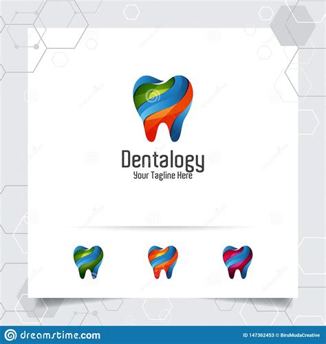 Dental Logo Vector Design with Concept of Natural Green. Dental Care and Dentist Icon for ...