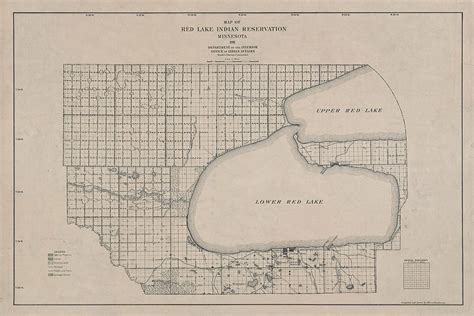 1911 Map of Red Lake Indian Reservation Minnesota - Etsy