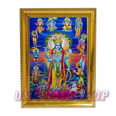 Dasavatharam Pictures of Lord Vishnu Frame Personalized Gift for Hindu ...