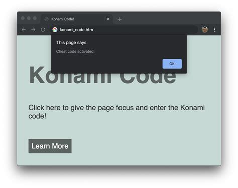 The Konami Code Challenge