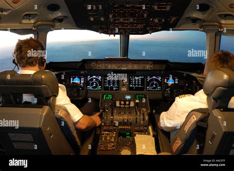 In cockpit of a MD 11 Stock Photo - Alamy