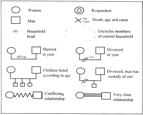 Social Work Genogram Symbols