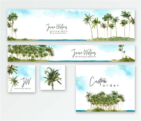 CALIFORNIA Etsy shop banner set. Etsy shop branding Editable | Etsy Stationery Design ...