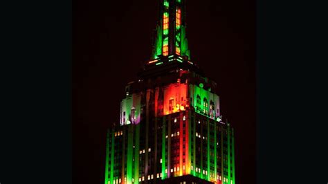 Boo! Empire State Building gets festive with a spooky lightshow for ...