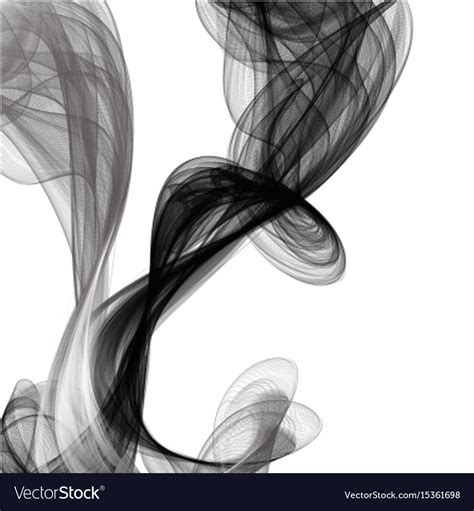 Abstract black smoke on white background Vector Image