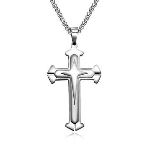 Layered Cross Necklace Silver | Lord's Guidance