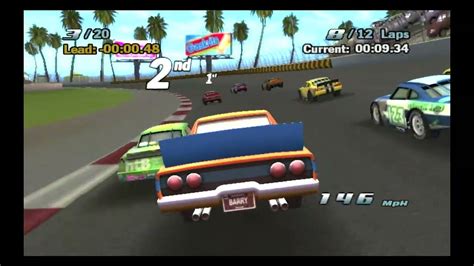 Cars the video game playing as barry in a piston cup race – Artofit