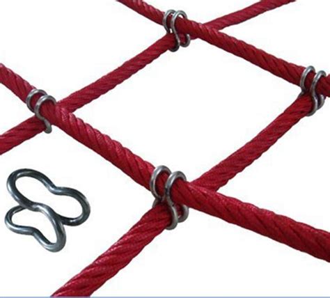 Children Outdoor Playground Climbing Rope Net with Stainless Steel U Hook - Climbing Rope and Rope