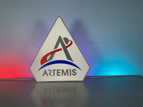 3D Printed Set of Artemis Mission Logo Display for Desk or - Etsy