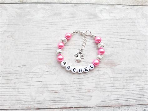 Name bracelet, personalised bracelet jewellery for girls, bridesmaid ...