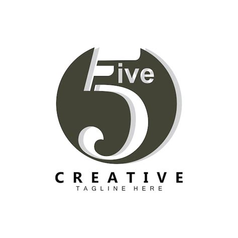 Premium Vector | Number 5 five logo design premium simple icon vector suitable for company ...