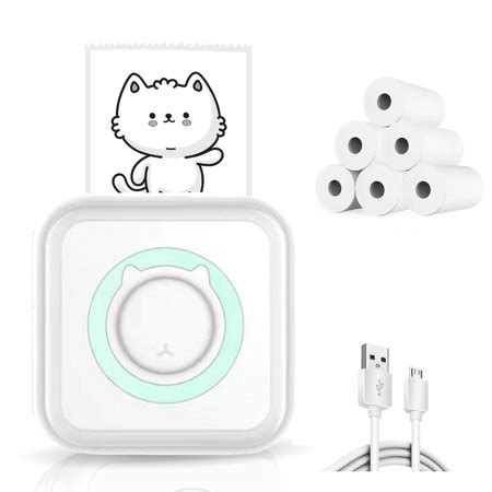 Mini Pocket Sticker Printer, Bluetooth Wireless Portable Mobile Printer Machine Thermal Printer ...