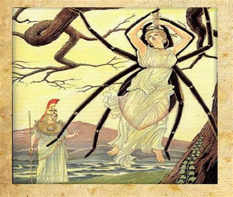 Athena and Arachne | Mitologia grega e romana, Mitologia grega, Mitologia