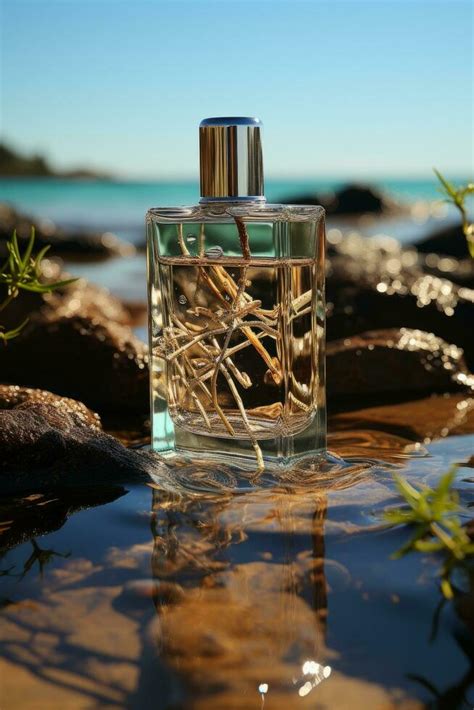 bottle of perfume on the beach 29824838 Stock Photo at Vecteezy