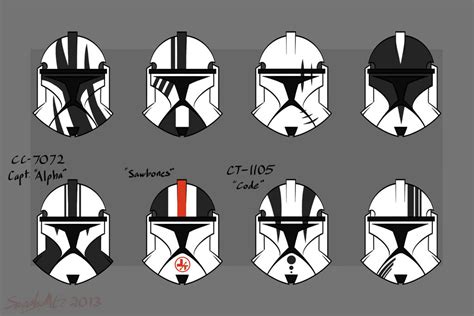 Clone-trooper helmet designs -Phase 1- by CorNocte on DeviantArt
