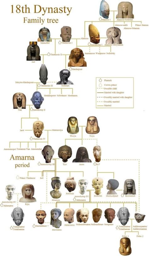 18 Dinastía | Egyptian history, Ancient egypt history, Royal family trees