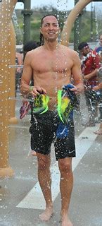 Neon Green Shoes | A shirtless regular looking guy showers a… | Flickr